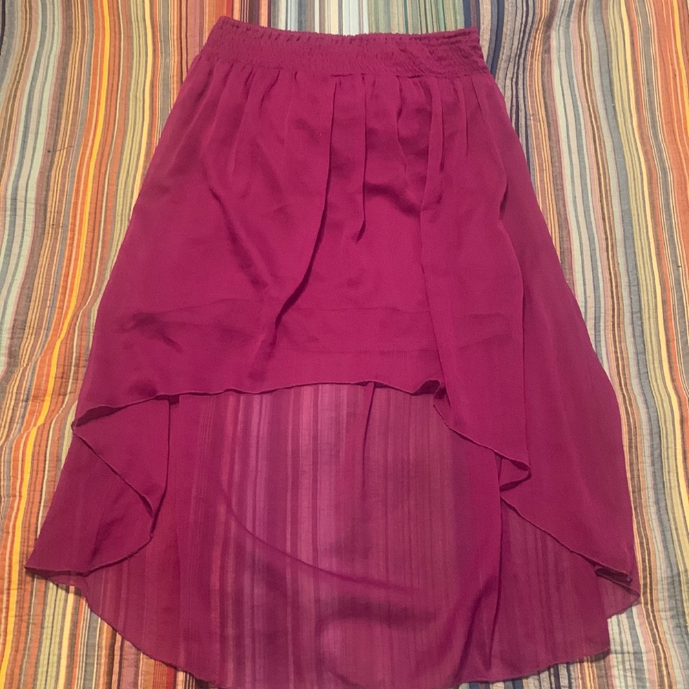 High Low Sheer Skirt